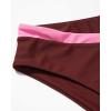 imageSUUKSESS Women Triangle High Cut Bikini Sets Sexy High Waisted 2 Piece Swimsuit57 Brown Color Block