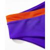 imageSUUKSESS Women Triangle High Cut Bikini Sets Sexy High Waisted 2 Piece Swimsuit57 Royal Blue Orange