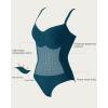 imageSUUKSESS Women Tummy Control One Piece Swimsuit Sexy Crisscross Back Bathing SuitBlue