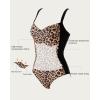 imageSUUKSESS Women Tummy Control One Piece Swimsuit Sexy Crisscross Back Bathing SuitLeopard Black