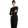 imageSUUKSESS Women Business Casual Long Sleeve Tops Double Lined Basic T ShirtsBlack