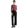imageSUUKSESS Women Business Casual Long Sleeve Tops Double Lined Basic T ShirtsMarsala