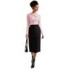 imageSUUKSESS Women Business Casual Long Sleeve Tops Double Lined Basic T ShirtsPink