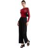 imageSUUKSESS Women Business Casual Long Sleeve Tops Double Lined Basic T ShirtsWine Red