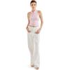 imageSUUKSESS Women Halter Backless Tank Tops Sexy Cowl Neck Summer Going Out Cami TopsPink