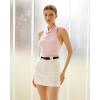 imageSUUKSESS Women Halter Backless Tank Tops Sexy Cowl Neck Summer Going Out Cami TopsPink