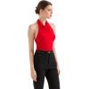 imageSUUKSESS Women Halter Backless Tank Tops Sexy Cowl Neck Summer Going Out Cami TopsRed