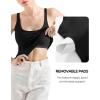 imageSUUKSESS Women Padded Ribbed Long Tank Tops Summer Going Out Basic Scoop Neck Cami TopsBlack