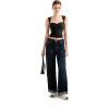 imageSUUKSESS Women Sweetheart V Neck Backless Tank Tops Double Lined Going Out Crop TopsBlack