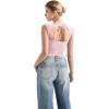 imageSUUKSESS Women Sweetheart V Neck Backless Tank Tops Double Lined Going Out Crop TopsPink