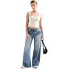 imageSUUKSESS Women Sweetheart V Neck Backless Tank Tops Double Lined Going Out Crop TopsWhite