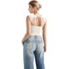 imageSUUKSESS Women Sweetheart V Neck Backless Tank Tops Double Lined Going Out Crop TopsWhite
