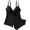 imageSUUKSESS Womens Tummy Control Tankini Swimsuit Push Up Knot Front Bathing SuitBlack