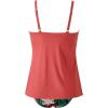 imageSUUKSESS Womens Tummy Control Tankini Swimsuit Push Up Knot Front Bathing SuitCoral Pink Leaf
