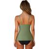 imageSUUKSESS Womens Tummy Control Tankini Swimsuit Push Up Knot Front Bathing SuitGreen