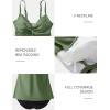 imageSUUKSESS Womens Tummy Control Tankini Swimsuit Push Up Knot Front Bathing SuitGreen