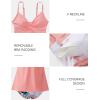 imageSUUKSESS Womens Tummy Control Tankini Swimsuit Push Up Knot Front Bathing SuitPink Multicolor