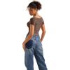 imageSUUKSESS Women Off The Shoulder Short Sleeve Tops Trendy Cowl Neck Going Out Basic T ShirtBrown