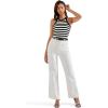 imageSUUKSESS Women Padded Cotton Ribbed Tank Tops 2025 Sleeveless High Neck Racerback Basic TopsBlack White Stripe S