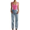 imageSUUKSESS Women Ribbed Square Neck Bodysuit Sleeveless Tank Tops