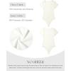 imageSUUKSESS Women Square Neck Short Sleeve Bodysuit Sexy Thong Bodysuit Shirts01 White