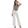 imageSUUKSESS Women Padded Cotton Ribbed Tank Tops 2025 High Neck Racerback Basic TopsBlack White Stripe
