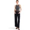imageSUUKSESS Women Padded Cotton Ribbed Tank Tops 2025 High Neck Racerback Basic TopsDark Grey