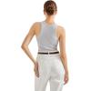 imageSUUKSESS Women Padded Cotton Ribbed Tank Tops 2025 High Neck Racerback Basic TopsLight Grey