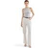 imageSUUKSESS Women Padded Cotton Ribbed Tank Tops 2025 High Neck Racerback Basic TopsLight Grey