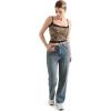 imageSUUKSESS Women Lace Double Lined Camisole Top Spaghetti Strap Going Out Tank TopCheetah