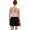imageSUUKSESS Women Lace Double Lined Camisole Top Spaghetti Strap Going Out Tank TopPink