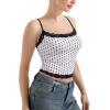 imageSUUKSESS Women Lace Double Lined Camisole Top Spaghetti Strap Going Out Tank TopPulka Dots White