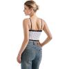 imageSUUKSESS Women Lace Double Lined Camisole Top Spaghetti Strap Going Out Tank TopPulka Dots White