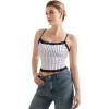 imageSUUKSESS Women Lace Double Lined Camisole Top Spaghetti Strap Going Out Tank TopPulka Dots White