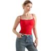 imageSUUKSESS Women Lace Double Lined Camisole Top Spaghetti Strap Going Out Tank TopRed
