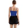 imageSUUKSESS Women Lace Double Lined Camisole Top Spaghetti Strap Going Out Tank TopSapphire
