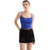 imageSUUKSESS Women Lace Double Lined Camisole Top Spaghetti Strap Going Out Tank TopSapphire
