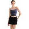 imageSUUKSESS Women Lace Double Lined Camisole Top Spaghetti Strap Going Out Tank TopStorm Ash