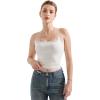 imageSUUKSESS Women Lace Double Lined Camisole Top Spaghetti Strap Going Out Tank TopWhite Beige