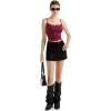 imageSUUKSESS Women Lace Double Lined Camisole Top Spaghetti Strap Going Out Tank TopWine Red