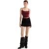 imageSUUKSESS Women Lace Double Lined Camisole Top Spaghetti Strap Going Out Tank TopWine Red