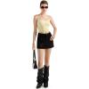 imageSUUKSESS Women Lace Double Lined Camisole Top Spaghetti Strap Going Out Tank TopYellow