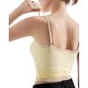 imageSUUKSESS Women Lace Double Lined Camisole Top Spaghetti Strap Going Out Tank TopYellow
