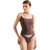 imageSUUKSESS Women Lace Double Lined Camisole Top Spaghetti Strap Going Out Tank TopBrown