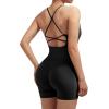 imageSUUKSESS Women 2 Piece Workout Sets Scrunch Butt Shorts with Pockets Padded Tank TopsBlack