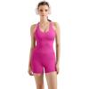 imageSUUKSESS Women 2 Piece Workout Sets Scrunch Butt Shorts with Pockets Padded Tank TopsPeach