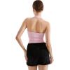 imageSUUKSESS Women Double Lined Halter Going Out Tops Open Back Basic Cami Tank TopsBlush