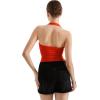 imageSUUKSESS Women Double Lined Halter Going Out Tops Open Back Basic Cami Tank TopsDream Red