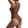 imageSUUKSESS Women Ribbed Sexy Bodysuit Halter Sleeveless Padded One Piece Tank Top