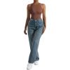 imageSUUKSESS Women Ribbed Sexy Bodysuit Halter Sleeveless Padded One Piece Tank Top